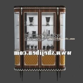 European Antique Wine Cabinet 3d model