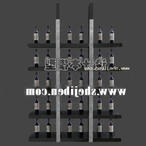 مدل سه بعدی کابینت شراب مدرن