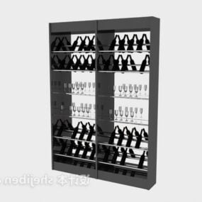 Modello 3d di stile moderno dell'armadietto del vino