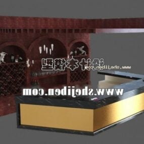 Supermarked Counter Cabinet 3d-modell
