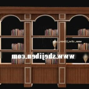 Bookcase Wood Furniture European Style 3d model