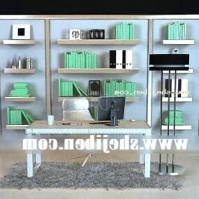 Bookcase Shelves Style 3d model