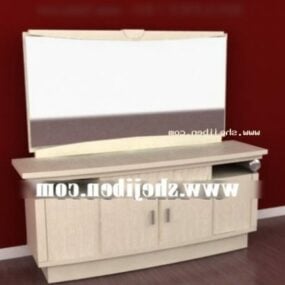 Commode blanche, meubles de chambre modernes modèle 3D