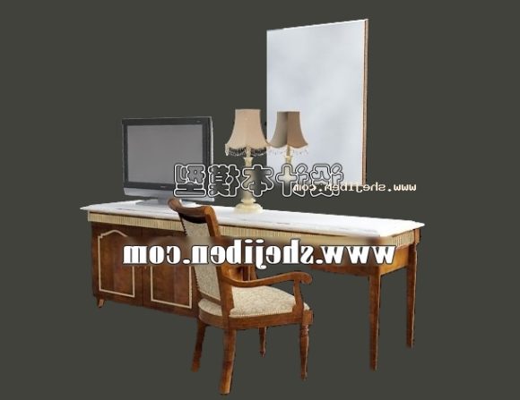 Hotel Antique Dresser Table With Mirror