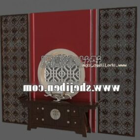 Screen Partition Divider Chinese Style V1 3d-modell