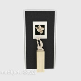 Screen Partition Divider With Sculpture 3d model