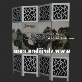 Asian Screen Partition Divider Furniture 3d model