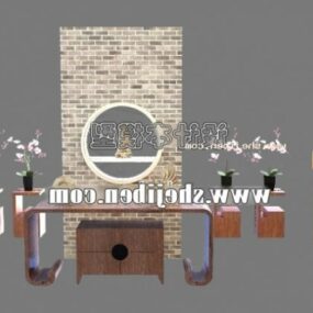 Decorative Tableware With Backwall 3d model