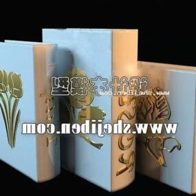 Books Stack Library 3d-modell