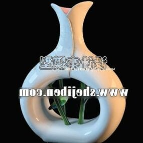 Porcelain Vase Art Decoration 3d model