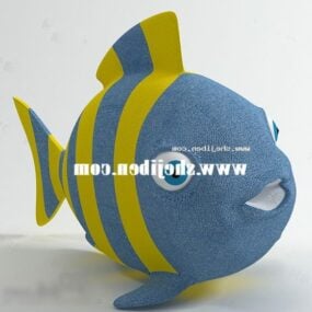तकिया मछली के आकार का 3डी मॉडल