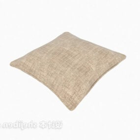 Almofada de tecido marrom modelo 3d