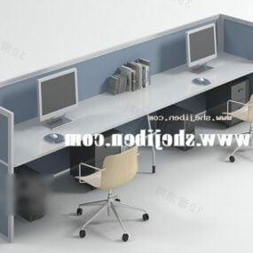 نموذج مساحة عمل قسم المكتب ثلاثي الأبعاد