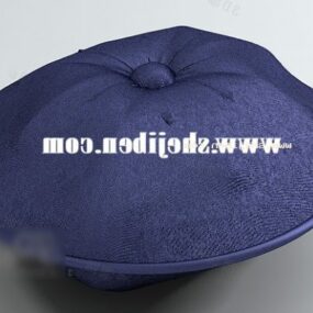3д модель подушки для спальни фиолетового текстиля