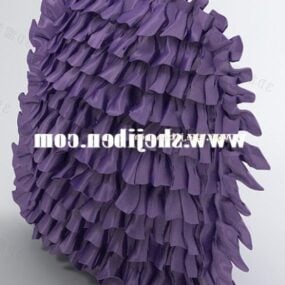 Bed Pillow Purple Color 3d model