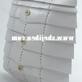 White Leather Pillow 3d model