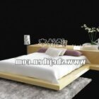 Κρεβάτι με κομοδίνο και μαξιλάρι