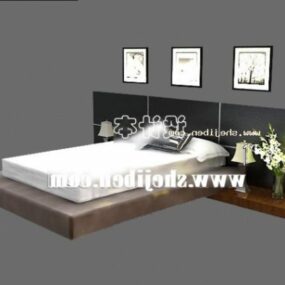 Double Bed Modern Furniture 3d model