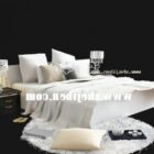 White Bed With Mattress And White Pillow