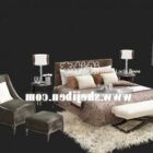 Bed Sofa And Ottoman With Fur Carpet