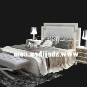 3д модель Кровать для отеля Elegant Boutique Style