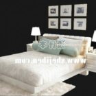 Bed photo wall 3d model .