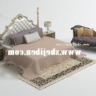 Classic Bed With Brown Carpet