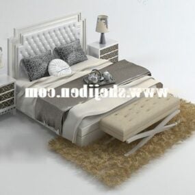 Hotel Bed Full Set 3d model