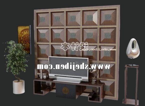 Muebles de madera de la pared del gabinete de TV