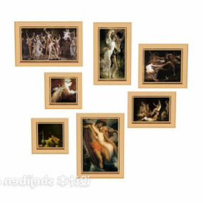 Picture Frames On Wall 3d model