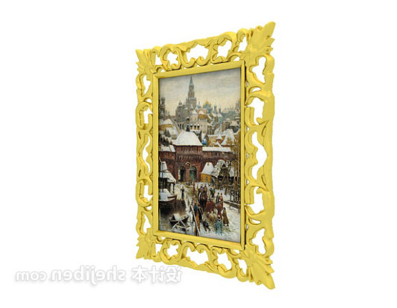 Classic Wall Painting Carved Frame
