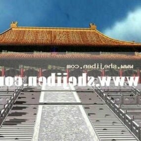 Modelo 3D do edifício da cidade proibida da dinastia Ming
