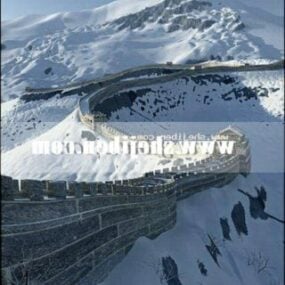 דגם תלת מימד של בניית החומה הסינית
