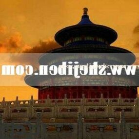 Tempel des Himmels, altes chinesisches Gebäude, 3D-Modell