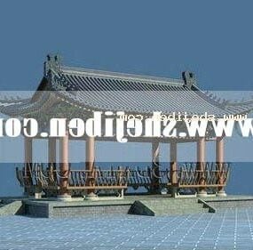 مدل سه بعدی ساختمان چینی Gazebo
