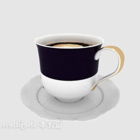Modelo 3d luxuoso de xícara de café