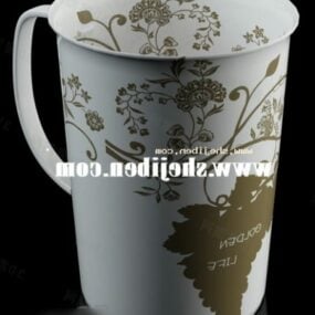 Porcelain Coffee Cup White Color 3d model