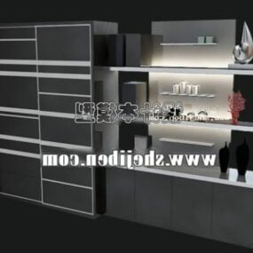 Wall Cabinet With Decorating 3d model