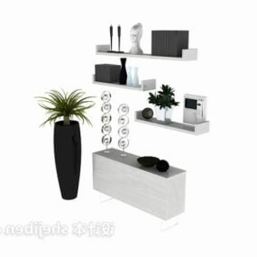 Wall Cabinet With Plant Pot 3d model