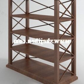 3D model starožitného dřevěného skříňového nábytku