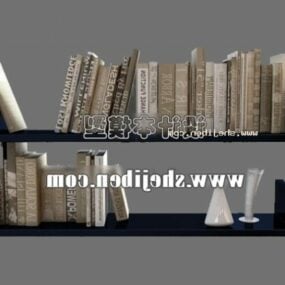 Meubles de bibliothèque simples modèle 3D