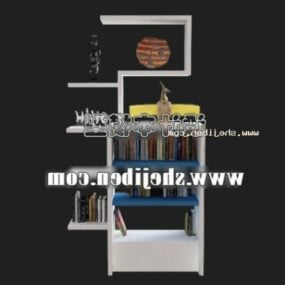 स्टाइलिश बुकशेल्फ़ कैबिनेट फर्नीचर 3डी मॉडल