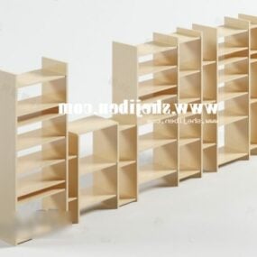 Conjunto de muebles de gabinete de fresno modelo 3d