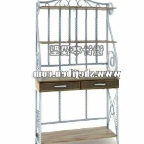 Metal Bookshelf Cabinet Furniture 3d model