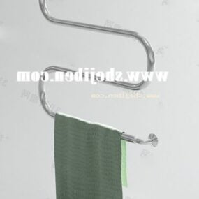 Bathroom Curved Towel Rack 3d model