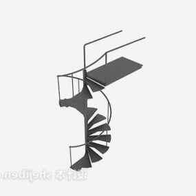 Modello 3d di scale a chiocciola in ferro