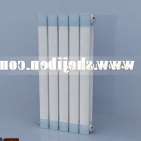 3d модель алюмінієвого радіатора, пофарбованого в білий колір