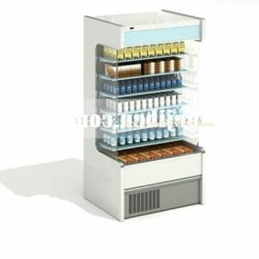 Muebles de estante de bebidas de supermercado modelo 3d