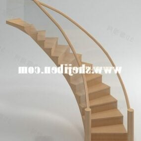 Modelo 3D de móveis de escadas curvas