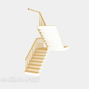 यू आकार की सीढ़ियाँ फर्नीचर 3डी मॉडल